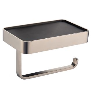 Держатель для туалетной бумаги с полкой Wonzon & Woghand Graffity WW-9336 тёмный графит